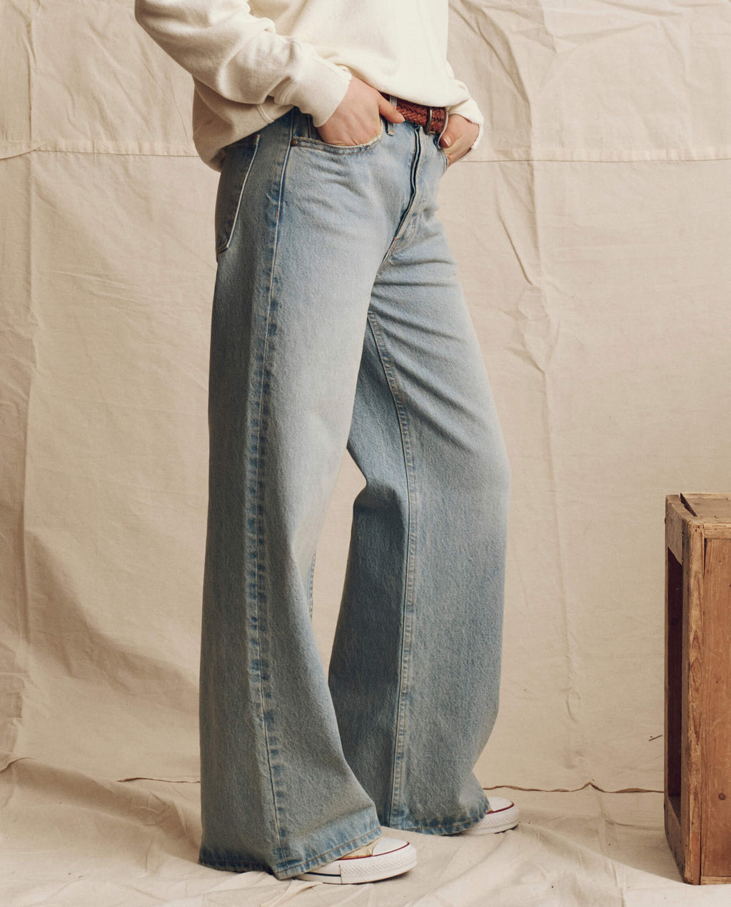 The Slouch Wide Leg Jean. -- Tidal Wash