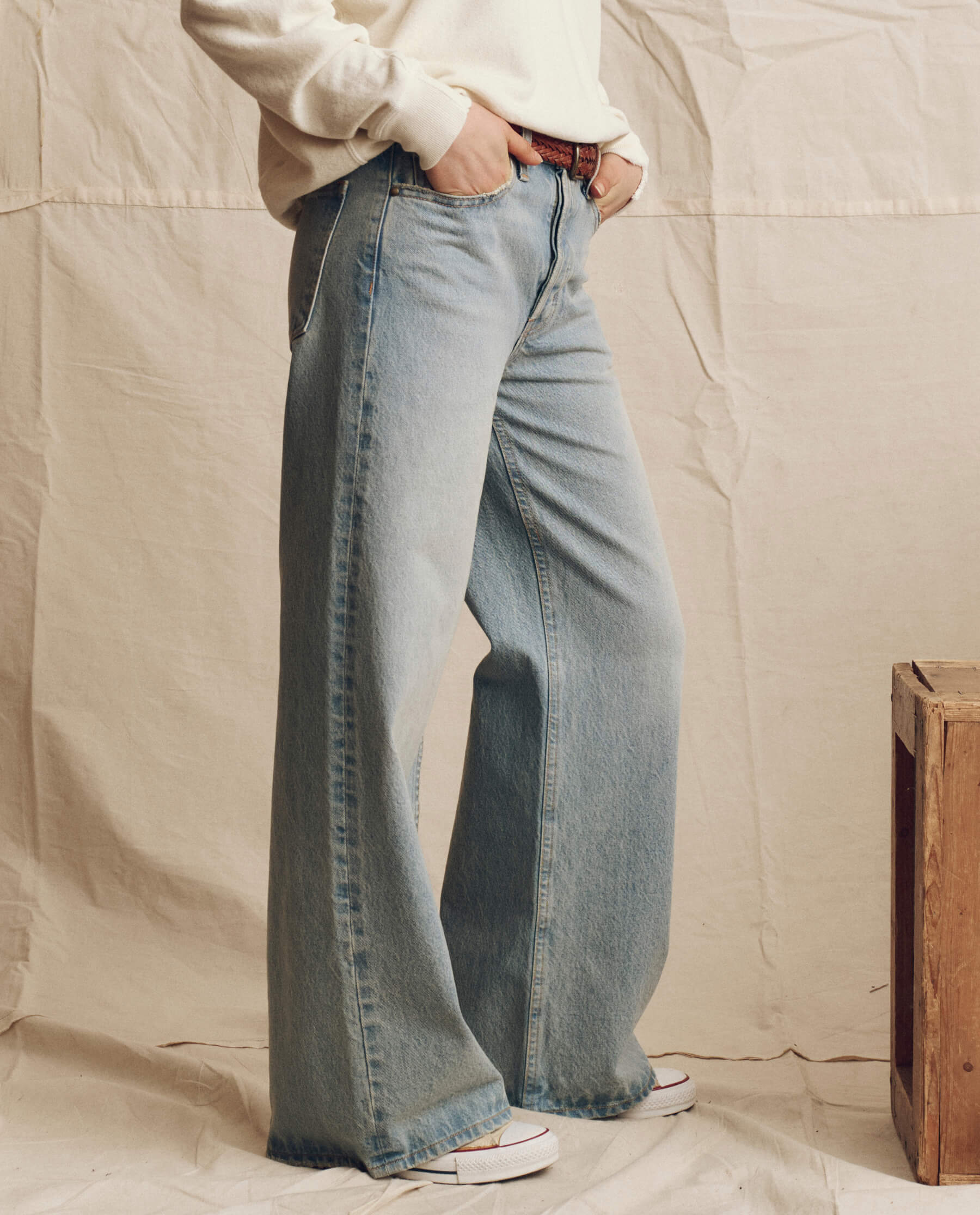 The Slouch Wide Leg Jean. -- Tidal Wash