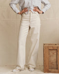 The Mill Jean. -- Natural with Navy Stitching