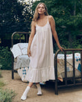 The Eyelet Ruffle Tank Night Dress. -- True White