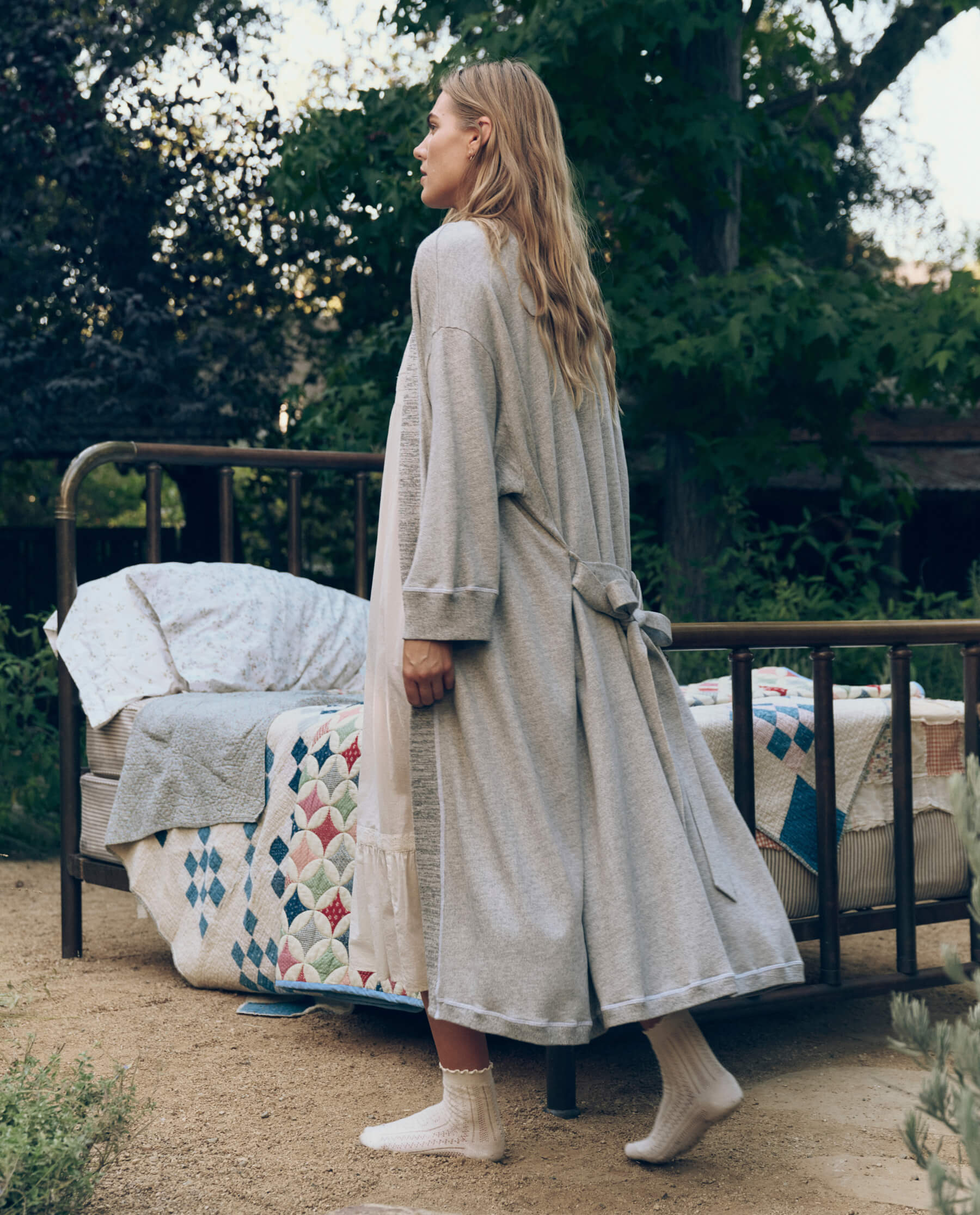 The Sweatshirt Robe. -- Light Heather Grey