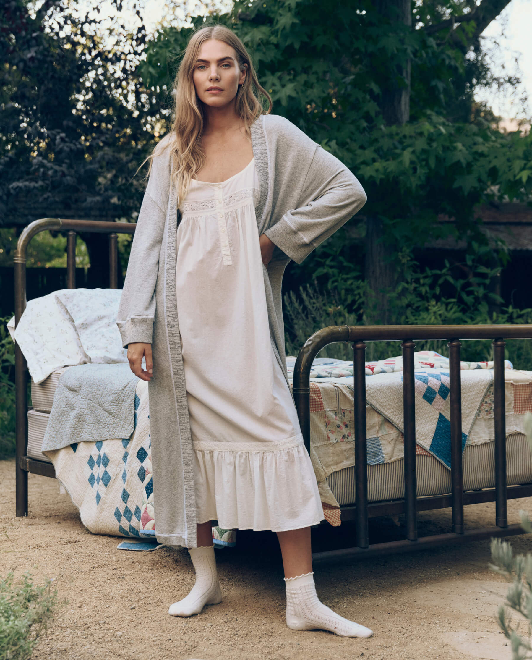 The Sweatshirt Robe. -- Light Heather Grey