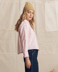 The Cropped Oxford Shirt. -- Soft Pink
