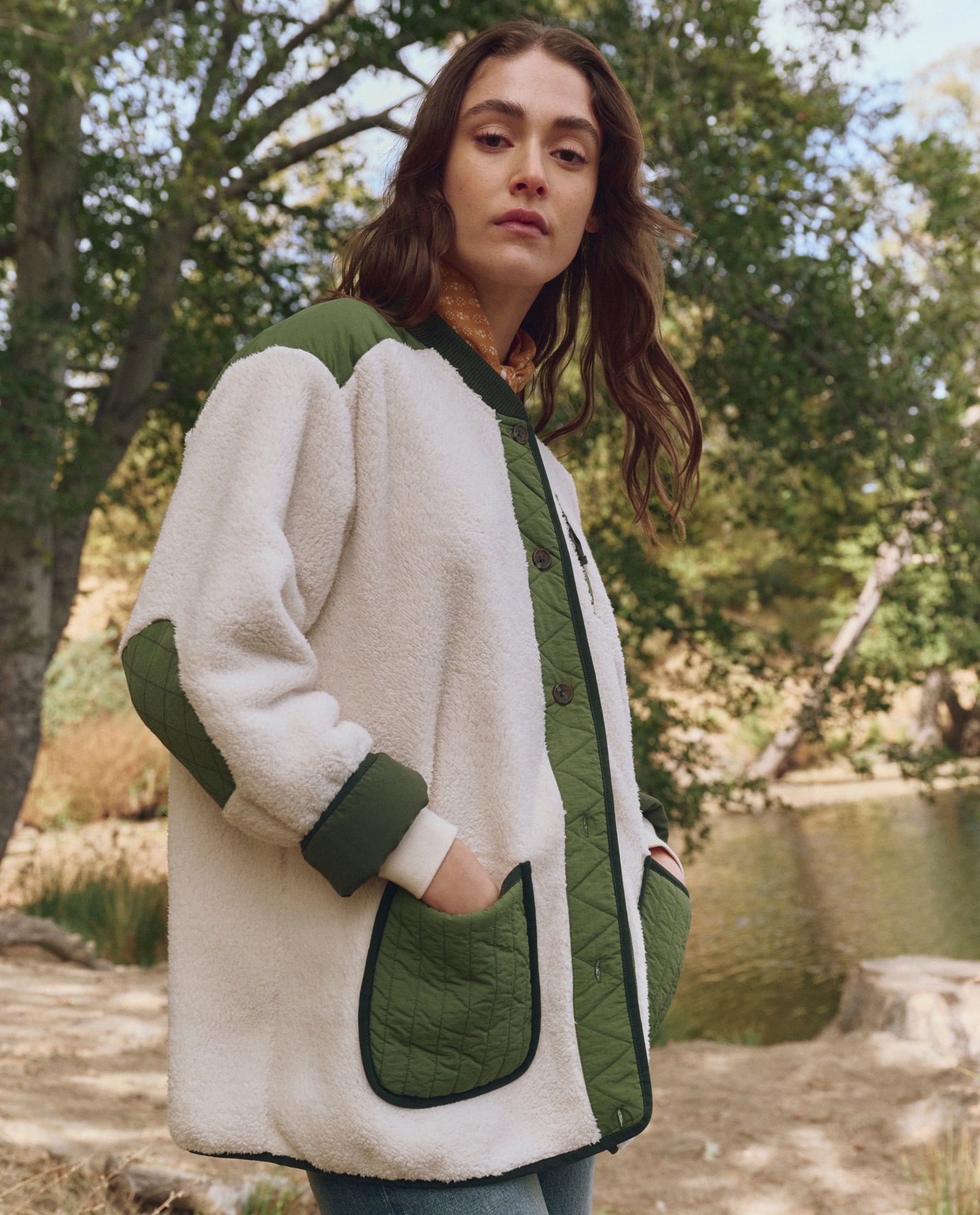 The Plush Tundra Jacket. -- Cream & Army