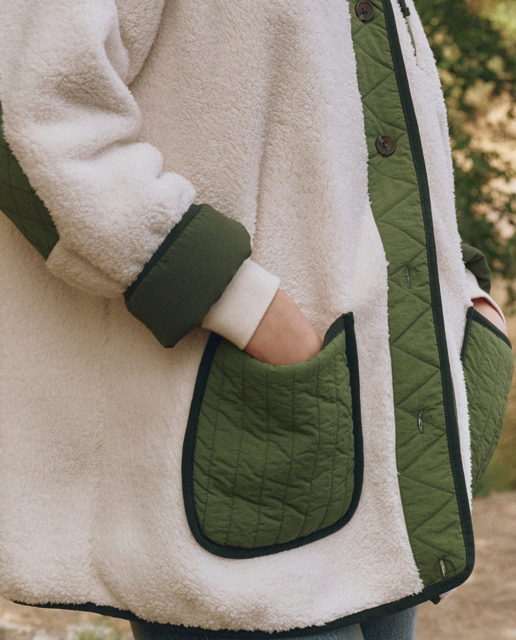 The Plush Tundra Jacket. -- Cream & Army