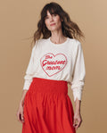 The College Sweatshirt. Graphic -- Washed White with  est Mom Graphic