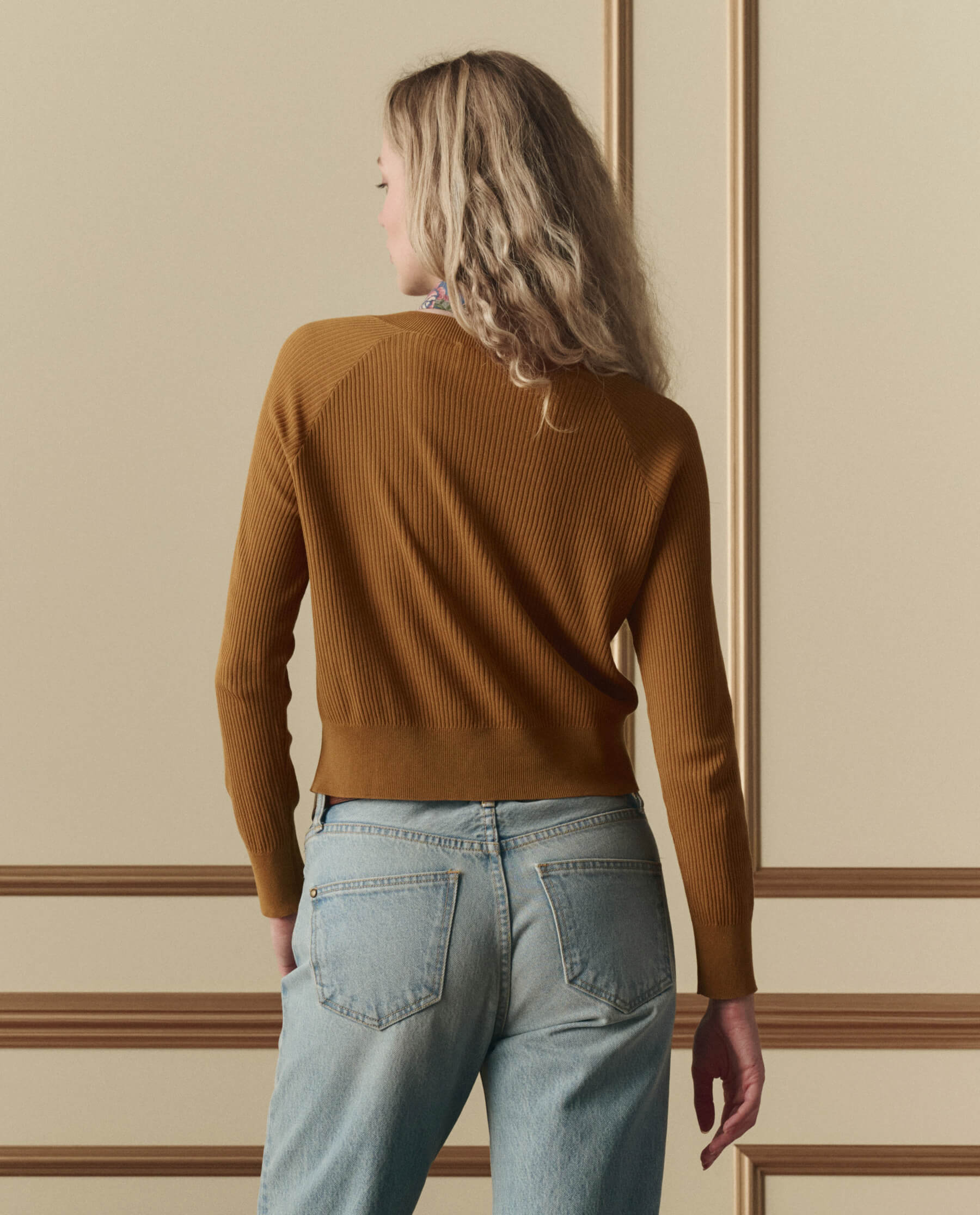 The Dainty Cardigan. -- Suntan