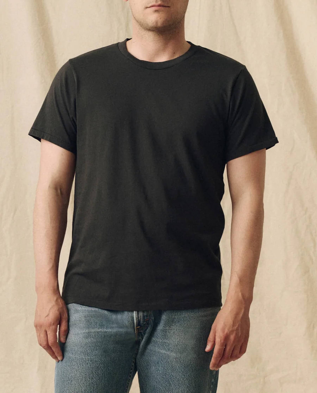 The Men's Pure Knits Slim Tee. Solid -- Almost Black