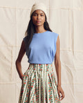 The Cashmere Pullover Vest. -- Soft Blue