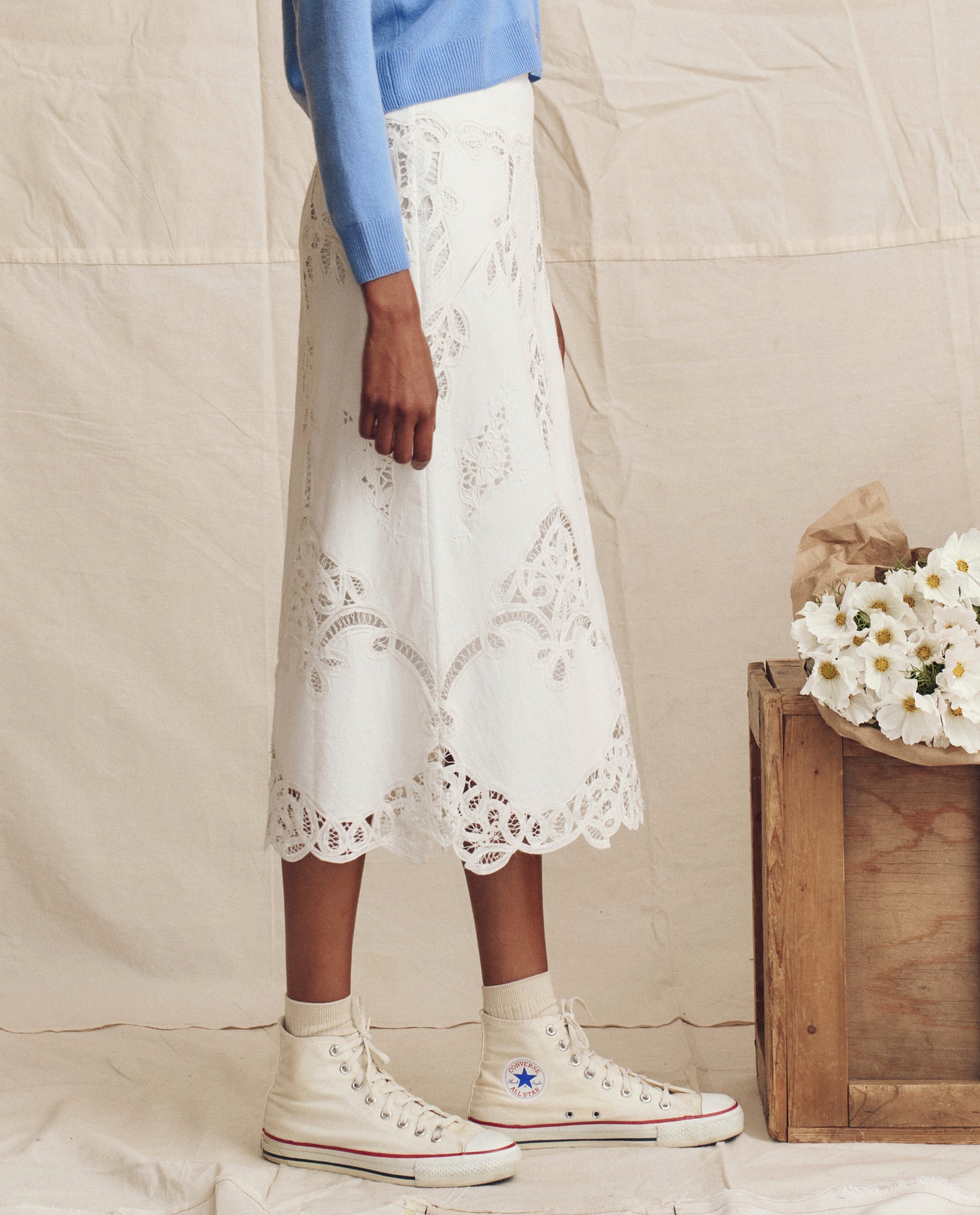 The Picnic Skirt. -- Cream