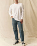 The Men's Pure Knits Long Sleeve Boxy Crew. Solid -- True White