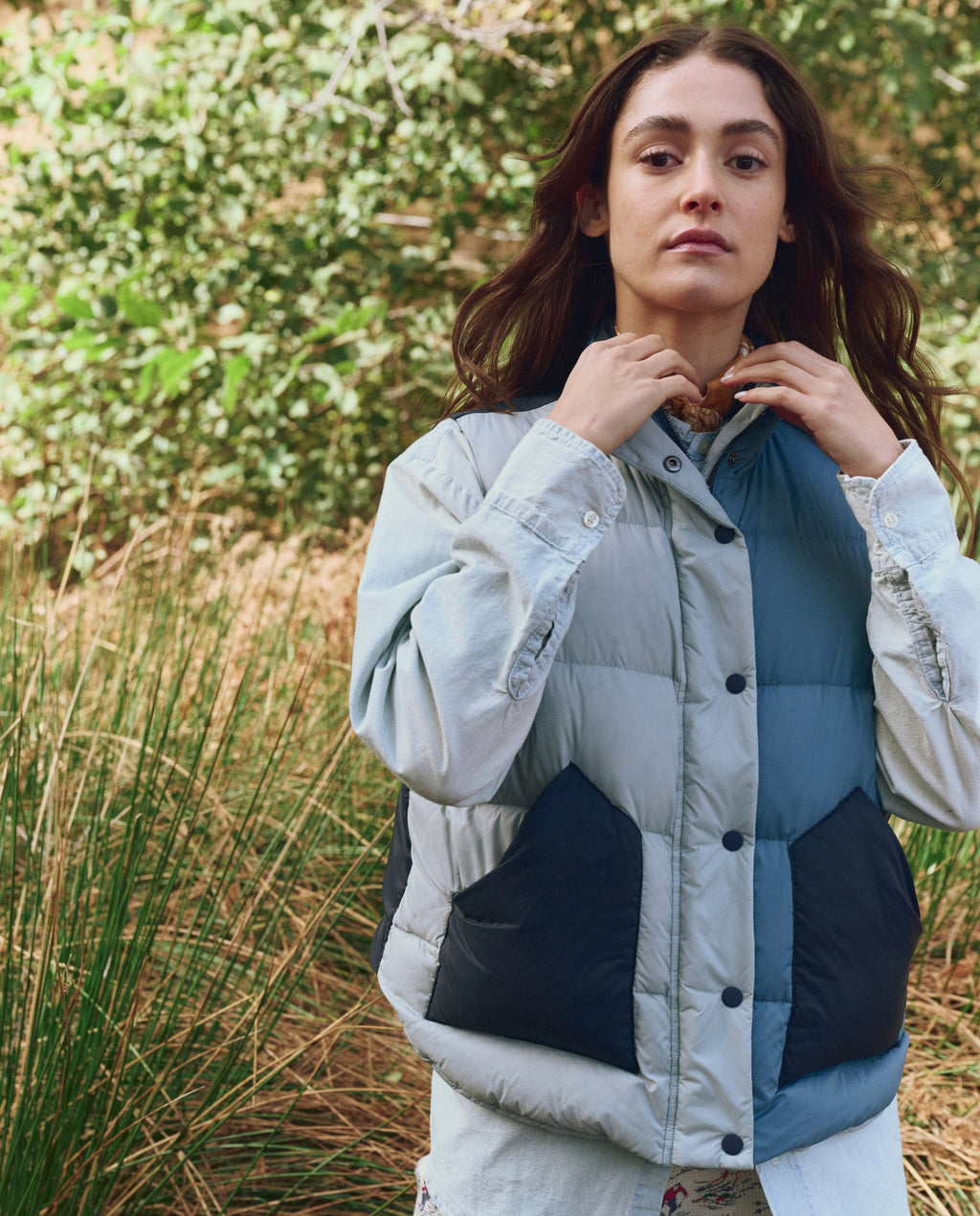 The Polar Vest. -- Navy Colorblock