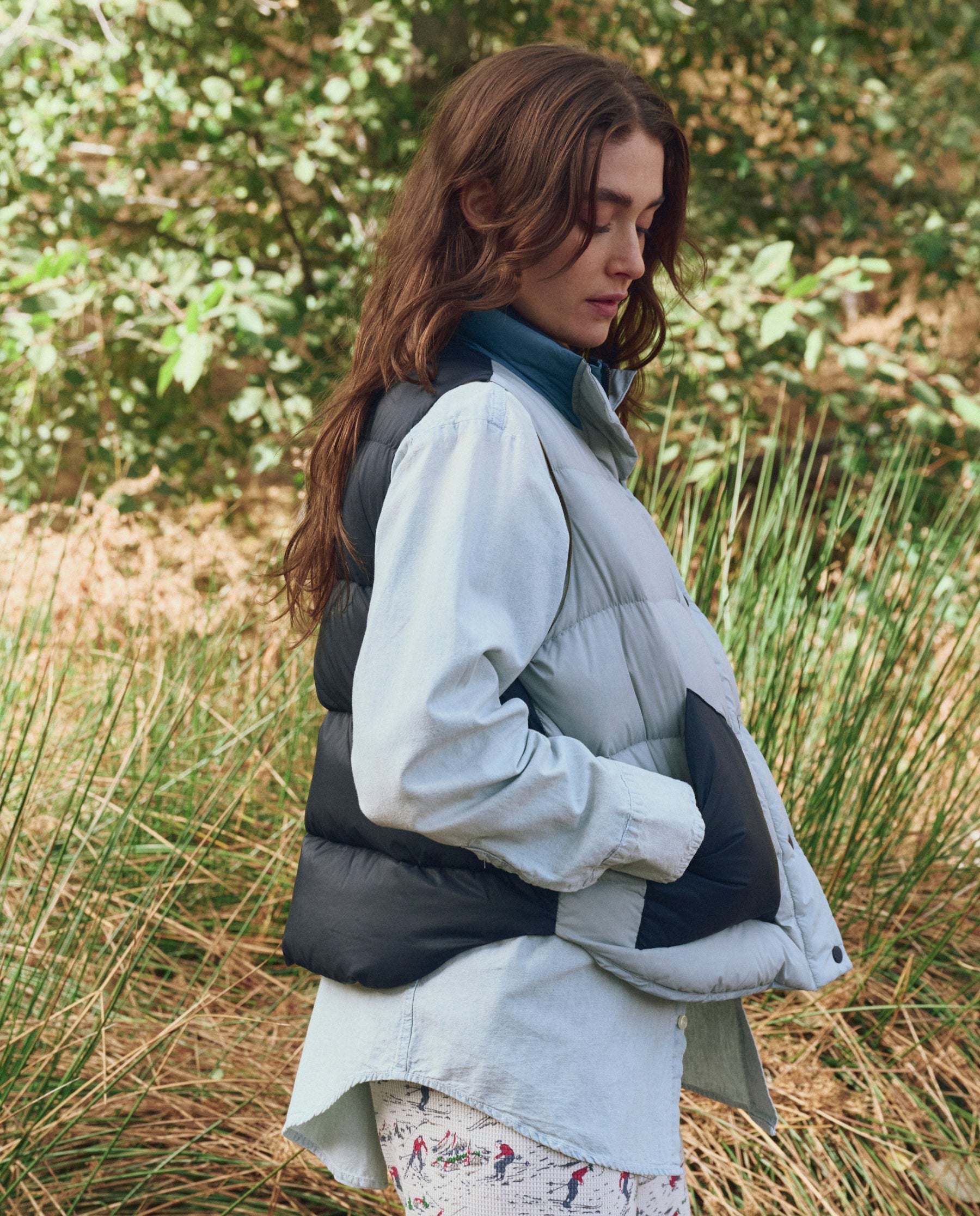 The Polar Vest. -- Navy Colorblock
