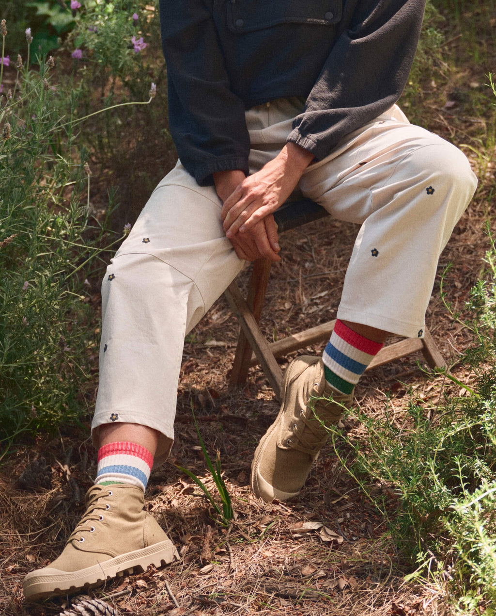 The Ridge Runner Sock. -- Cross Country Stripe