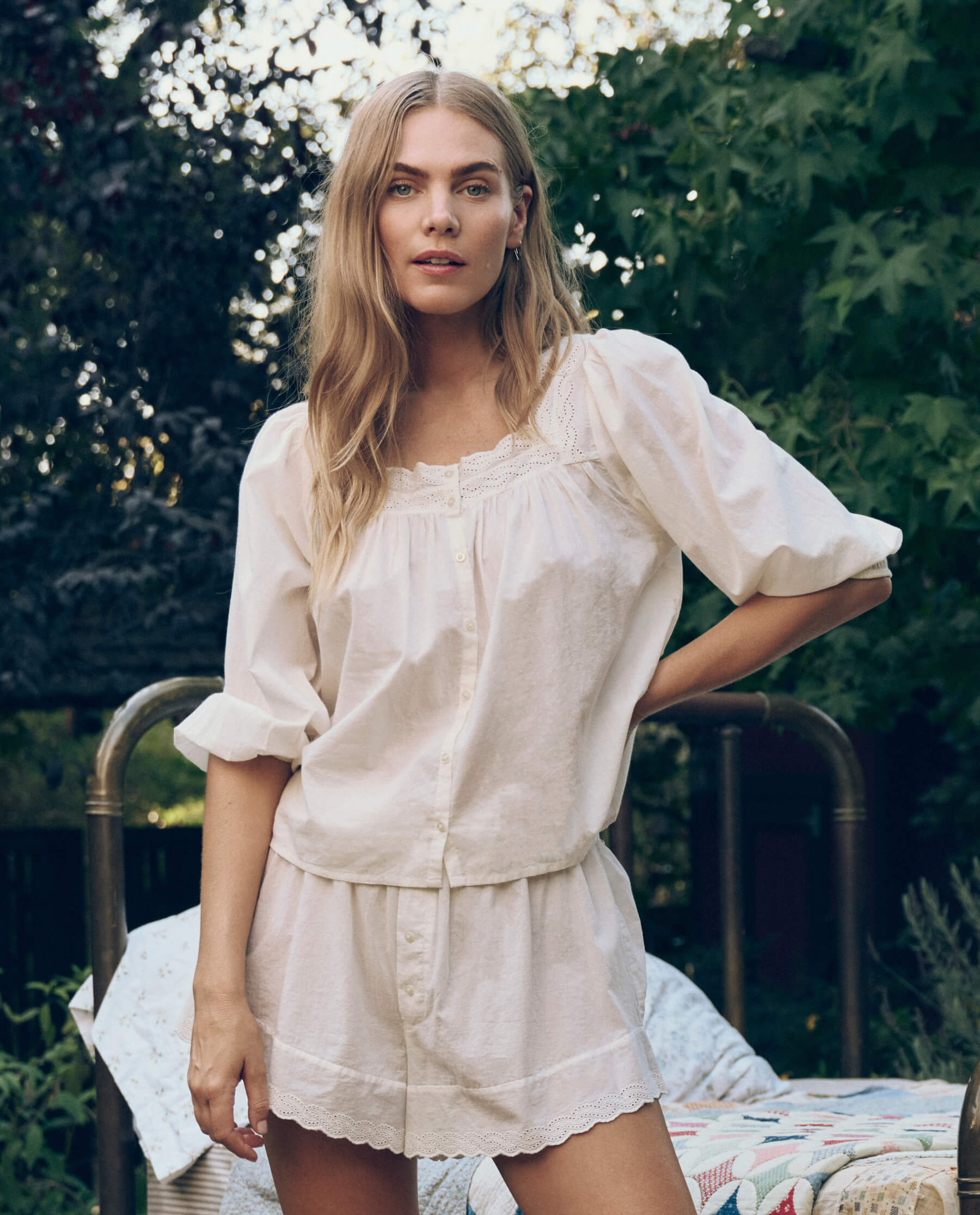 The Eyelet Tap Short. -- True White