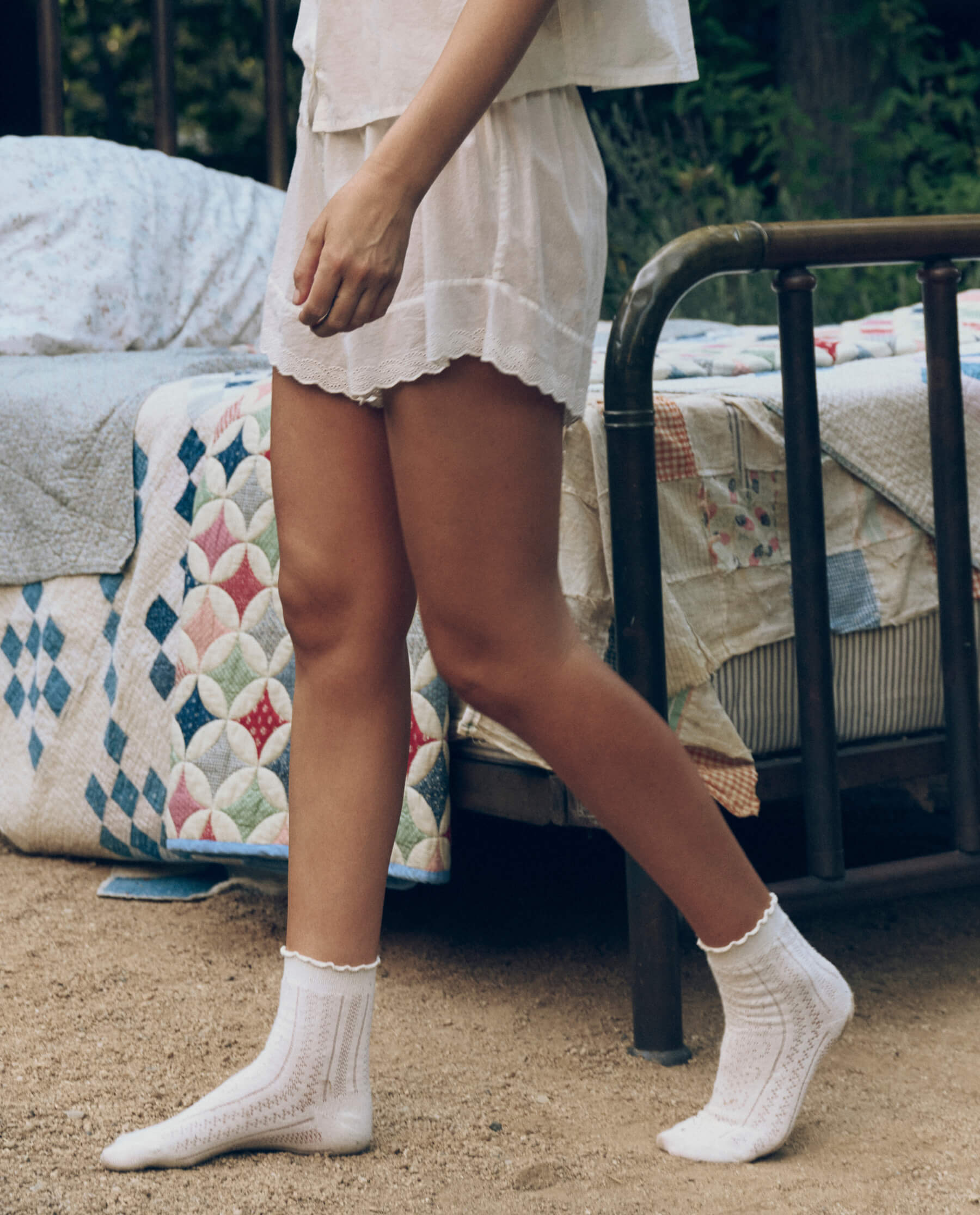 The Eyelet Tap Short. -- True White