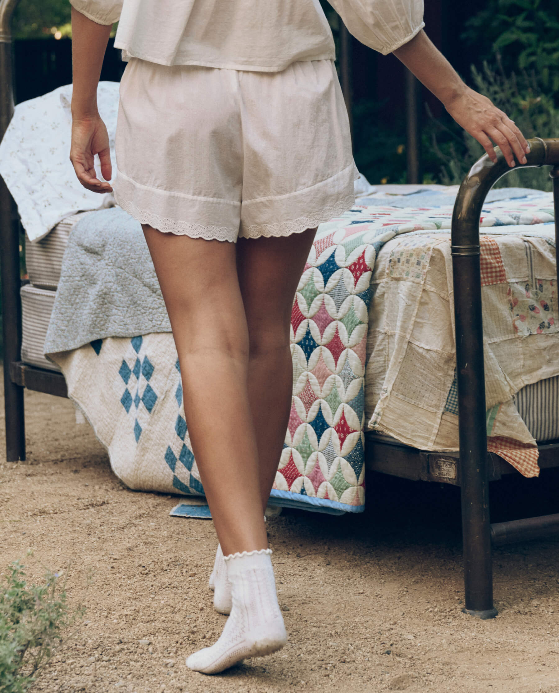 The Eyelet Tap Short. -- True White
