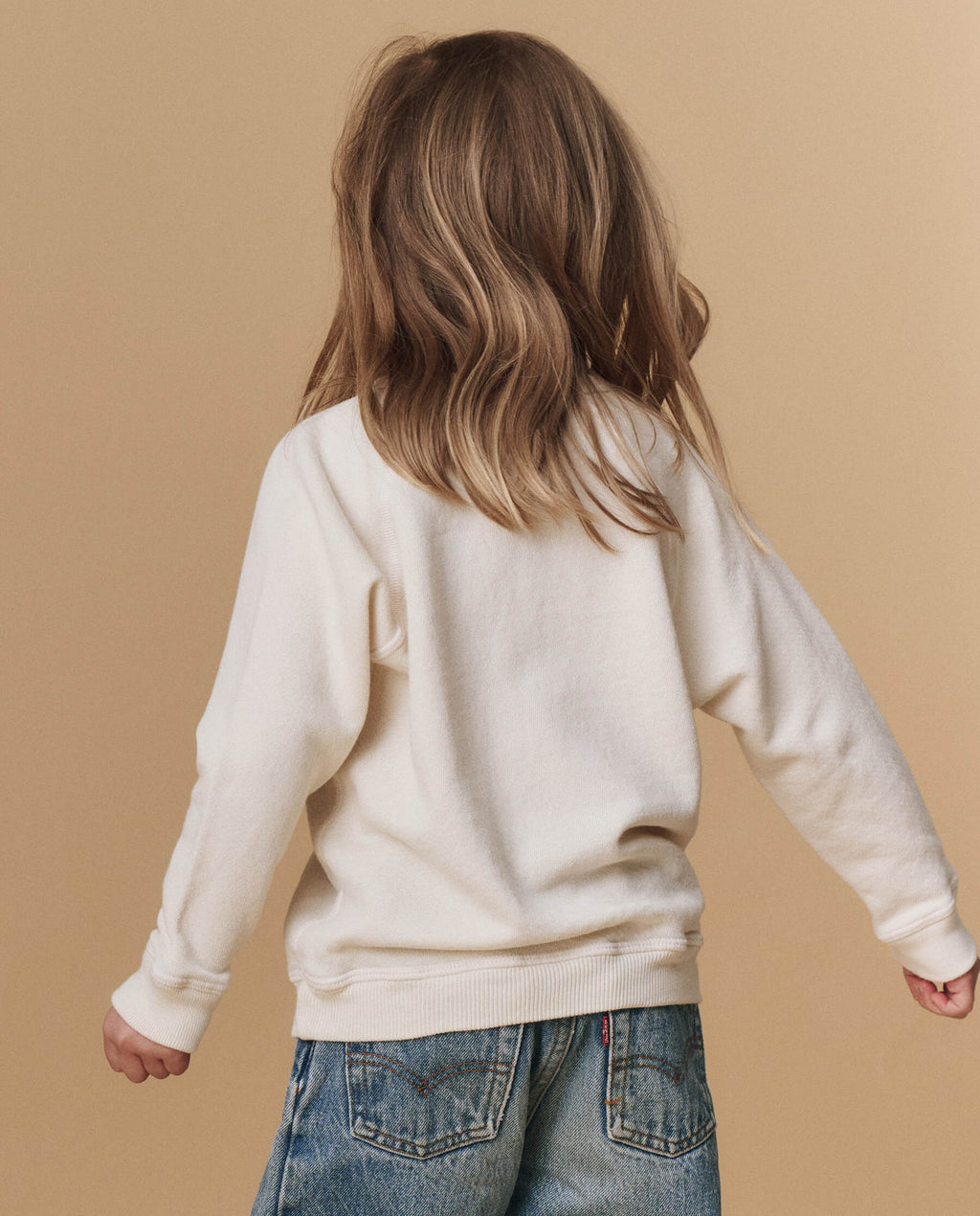 The Little College Sweatshirt. Novelty -- Washed White My Mom Is  est Graphic