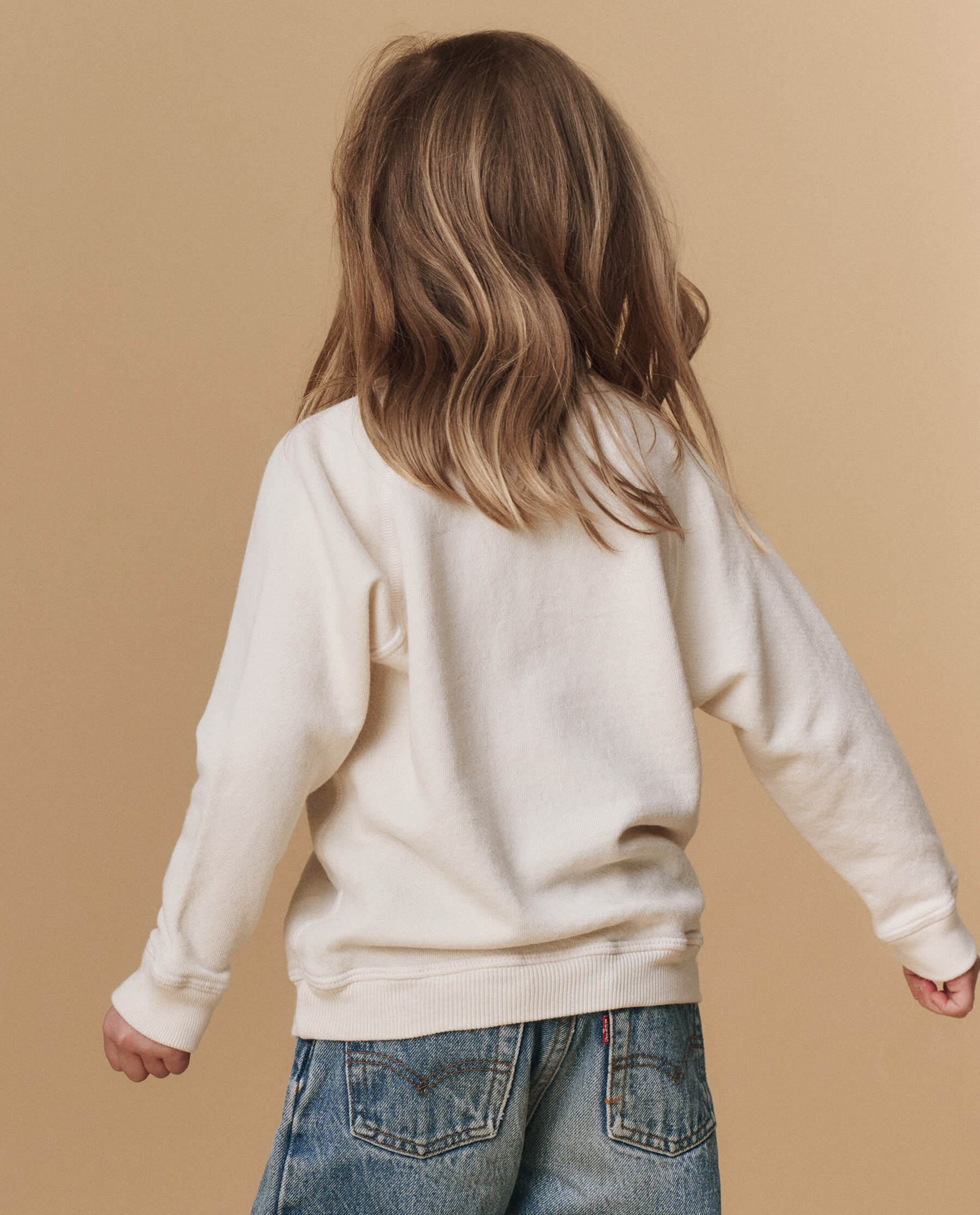 The Little College Sweatshirt. Novelty -- Washed White My Mom Is  est Graphic