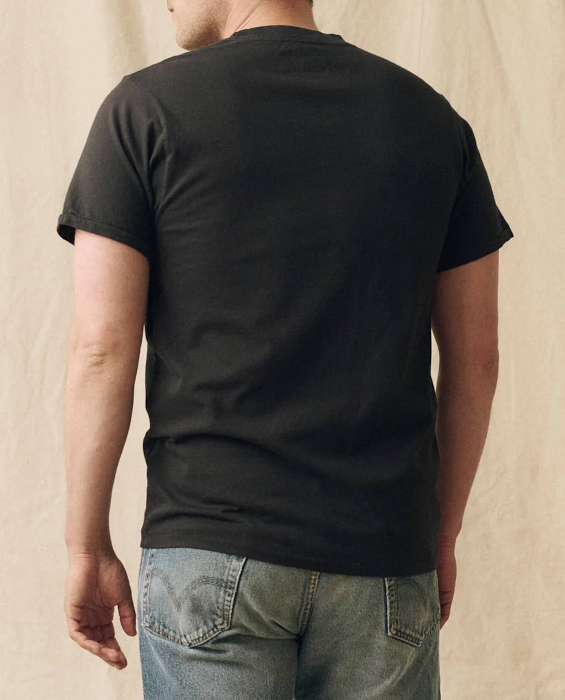 The Men's Pure Knits Slim Tee. Solid -- Almost Black