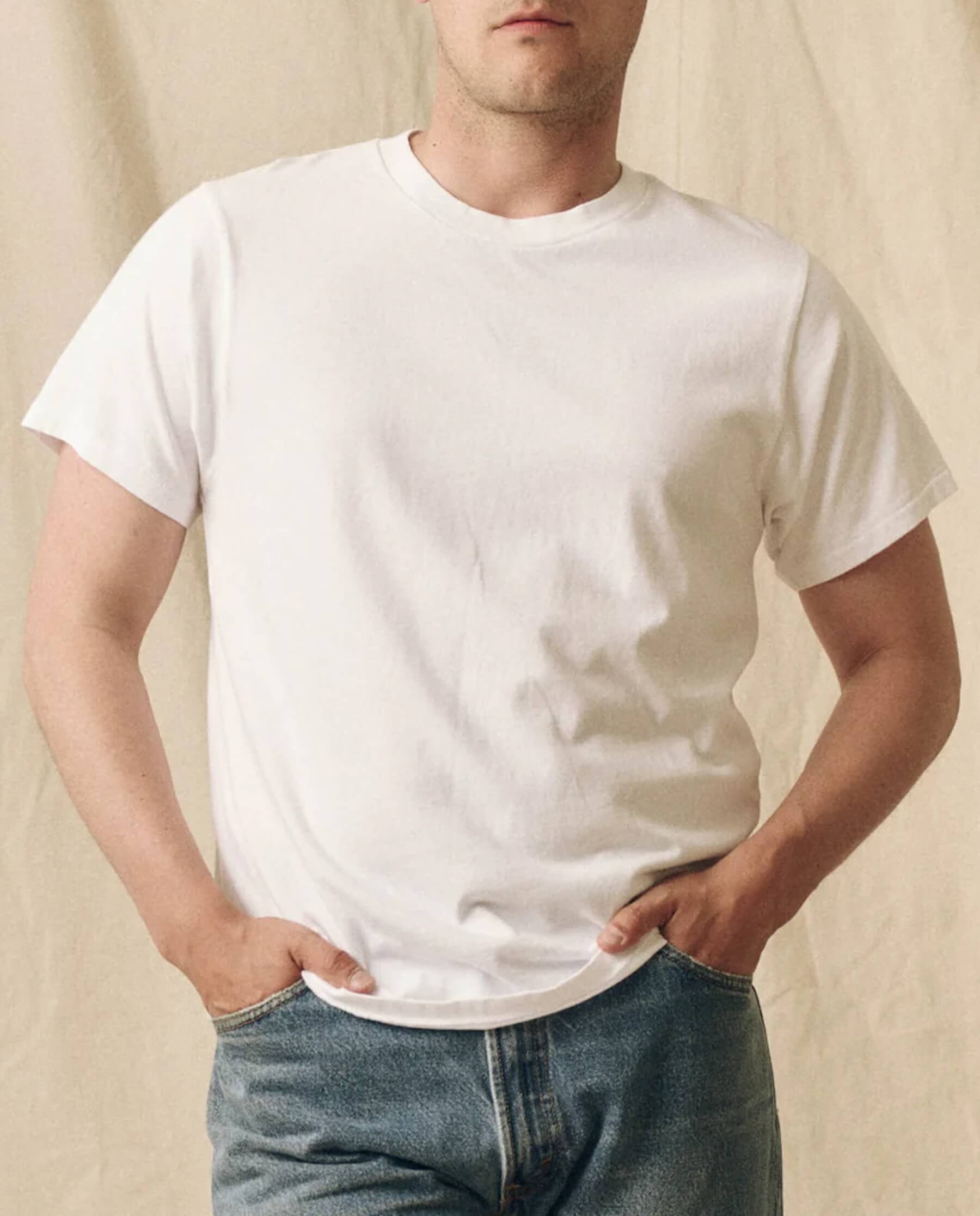 The Men's Pure Knits Slim Tee. -- True White