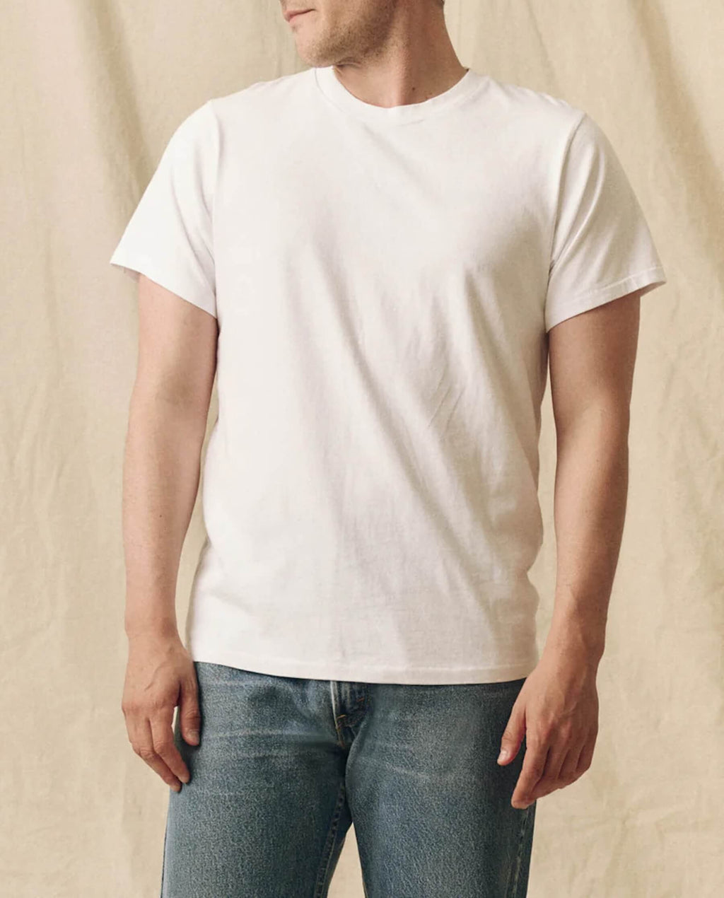 The Men's Pure Knits Slim Tee. -- True White