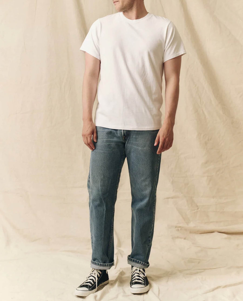 The Men's Pure Knits Slim Tee. -- True White