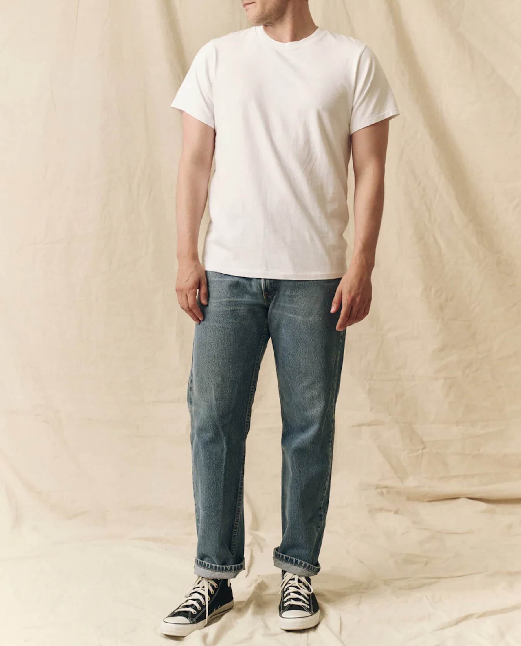 The Men's Pure Knits Slim Tee. -- True White