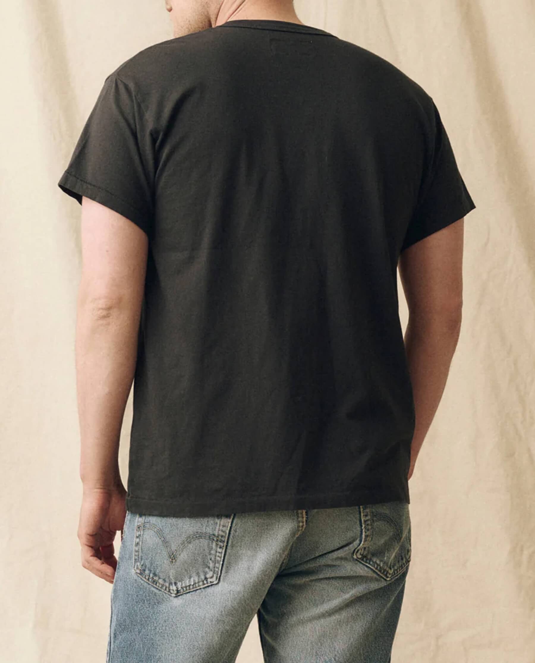 The Men's Pure Knits Boxy Crew. Solid -- Almost Black