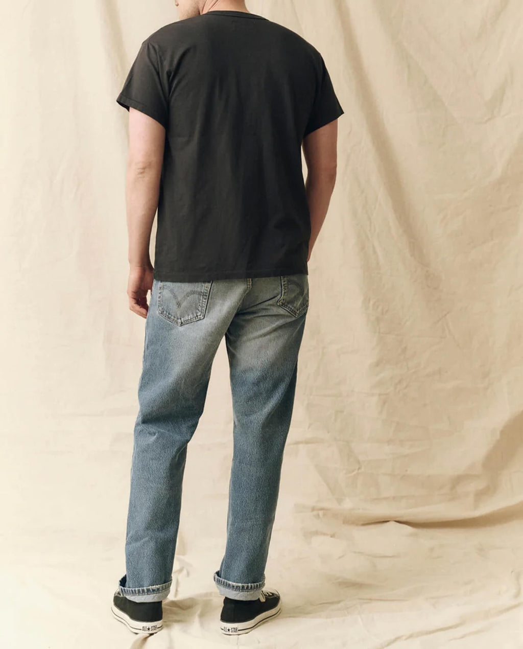 The Men's Pure Knits Boxy Crew. Solid -- Almost Black