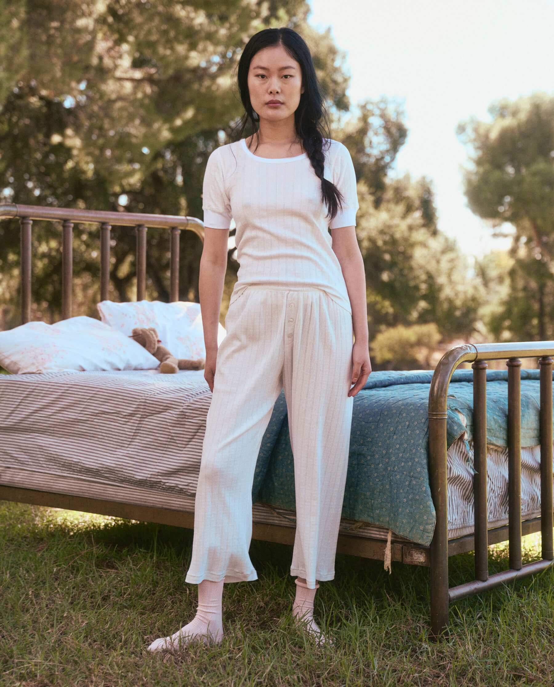 The Pointelle Ballet Tee. -- White