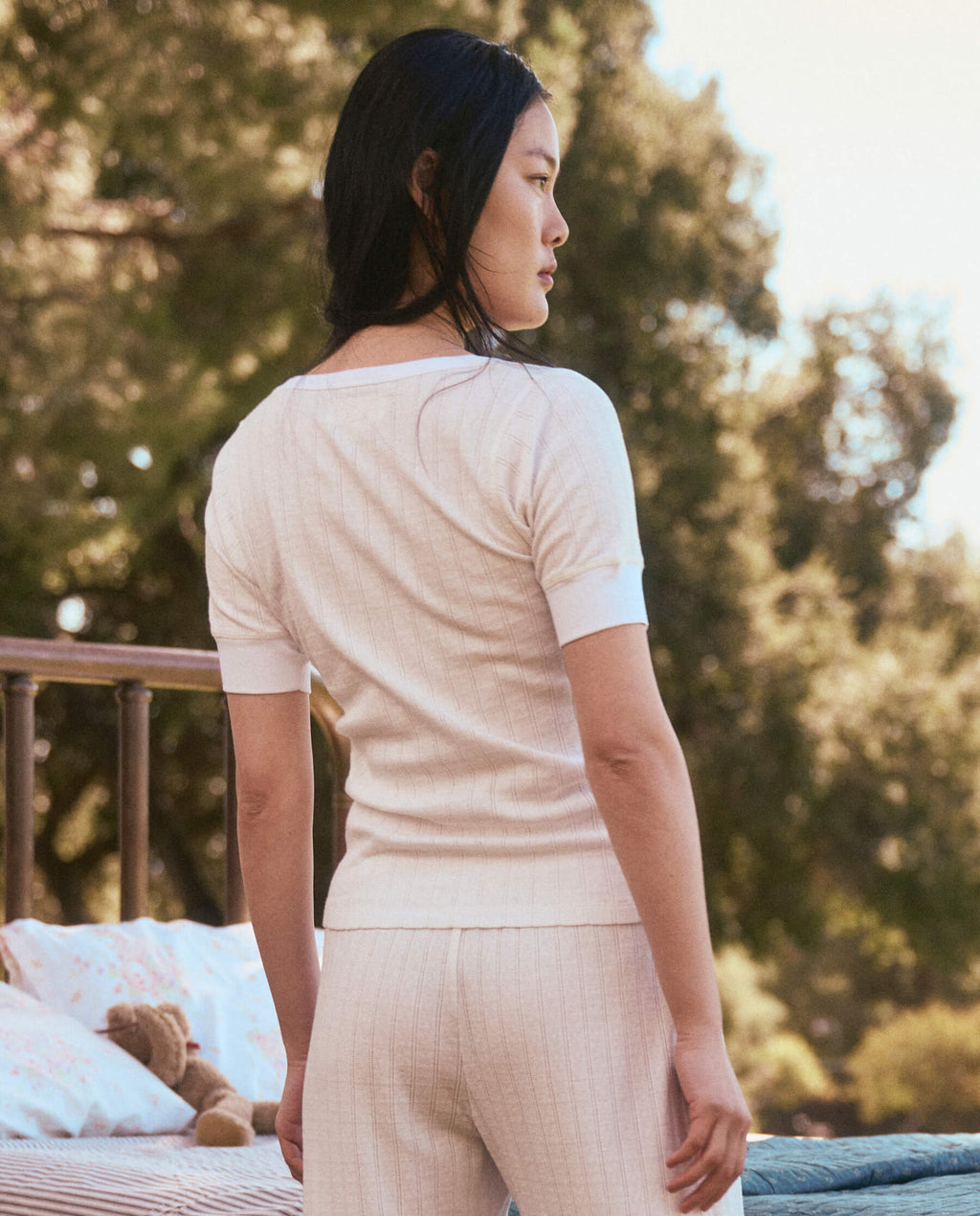 The Pointelle Ballet Tee. -- White