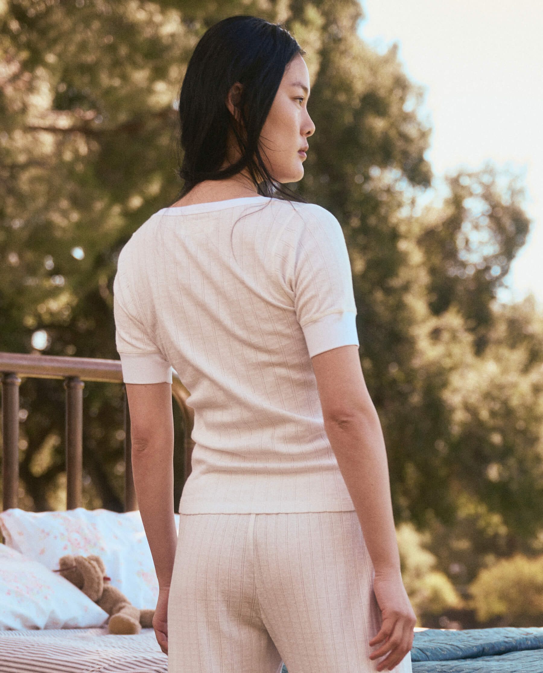 The Pointelle Ballet Tee. -- White