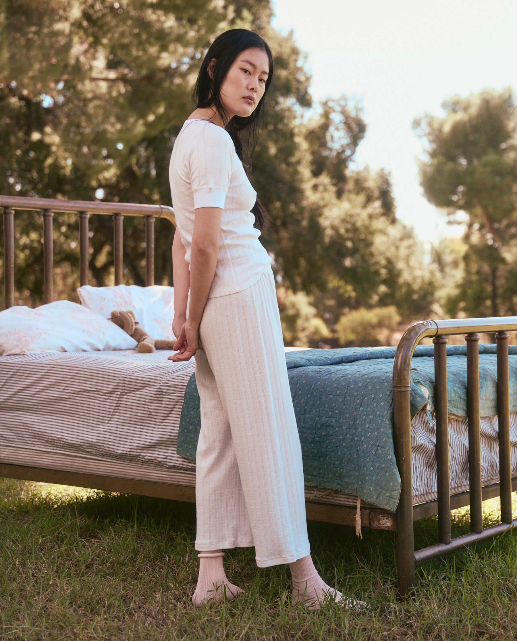 The Pointelle Ballet Tee. -- White