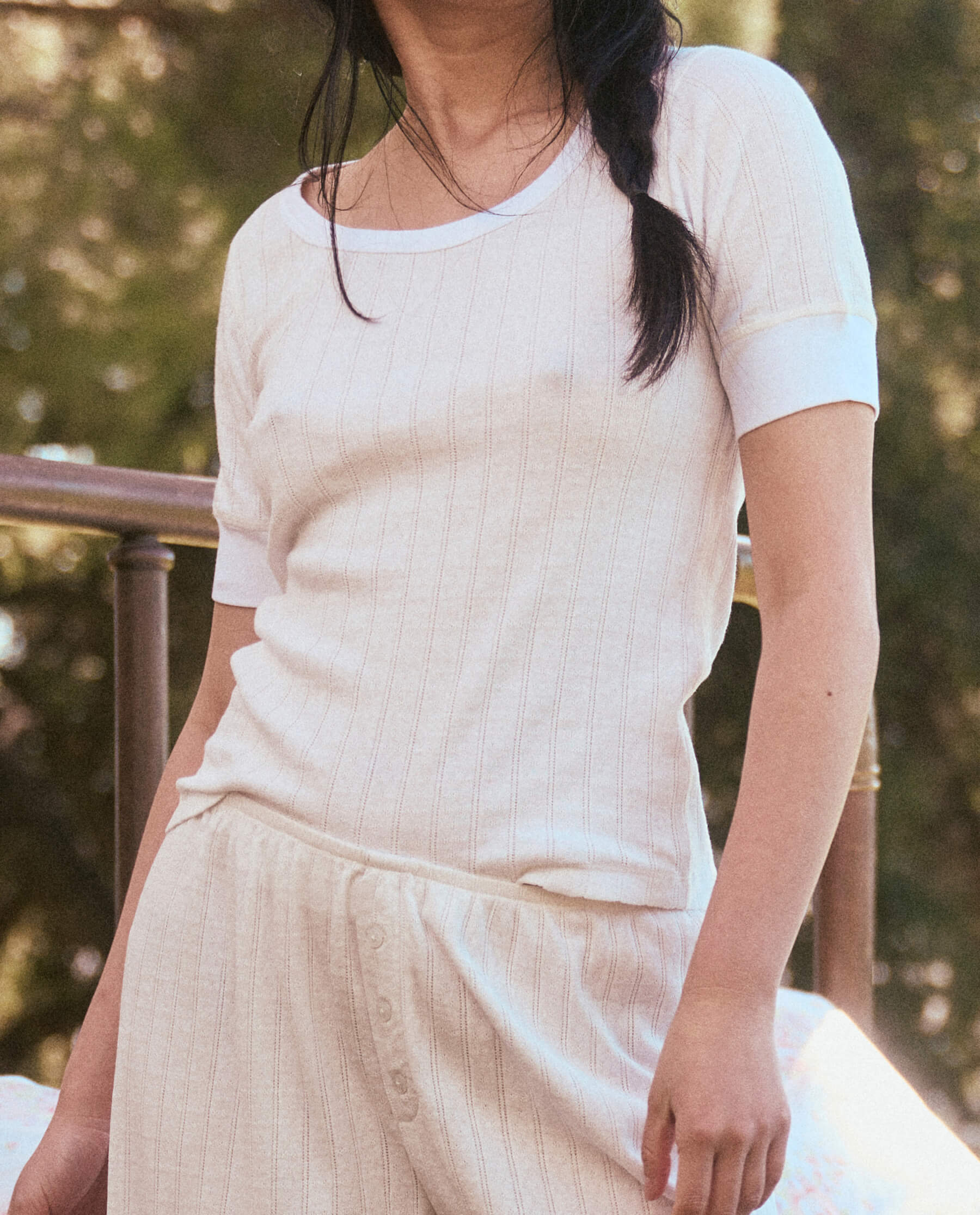 The Pointelle Ballet Tee. -- White