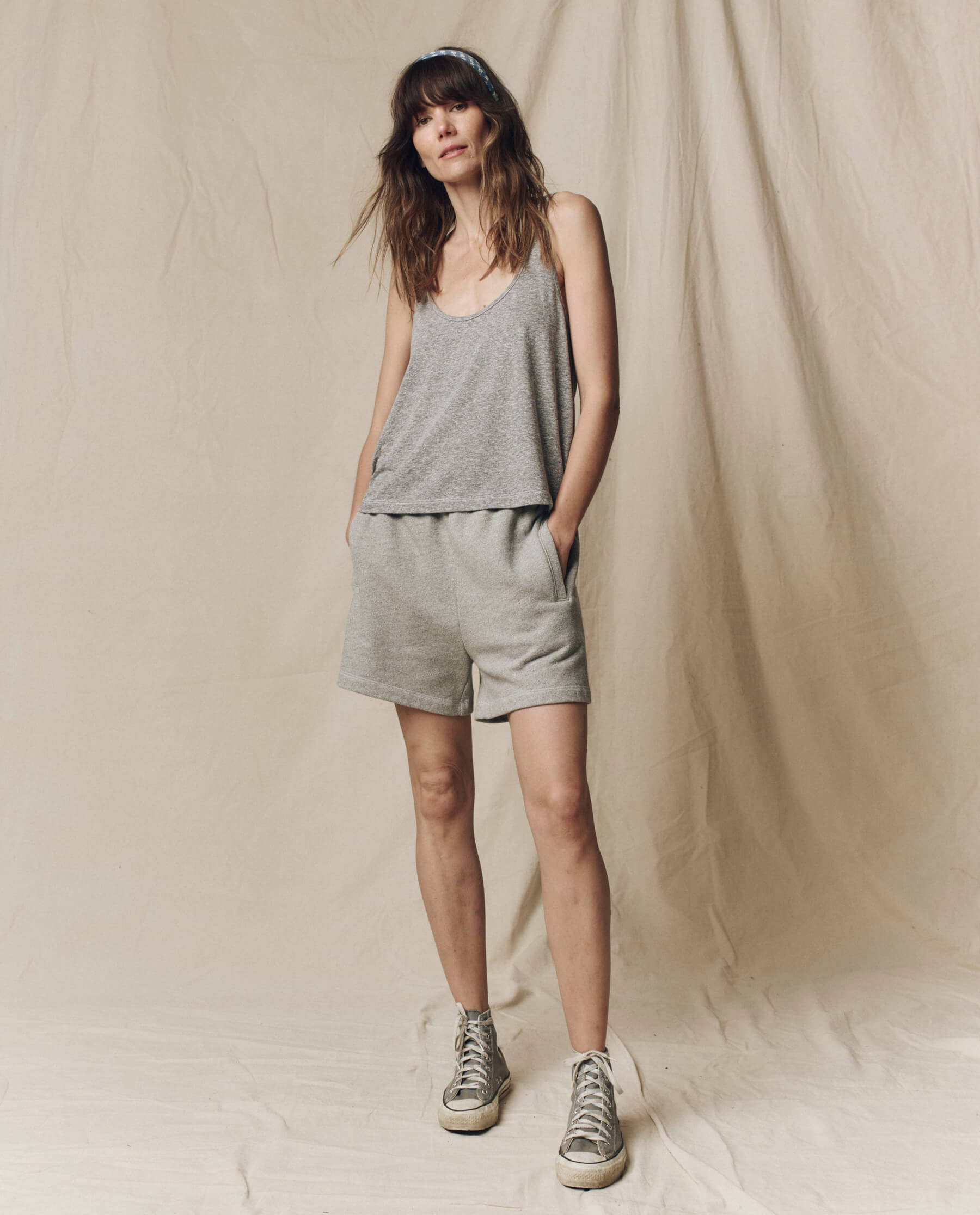 The Scoop Neck Tank. -- Heather Grey