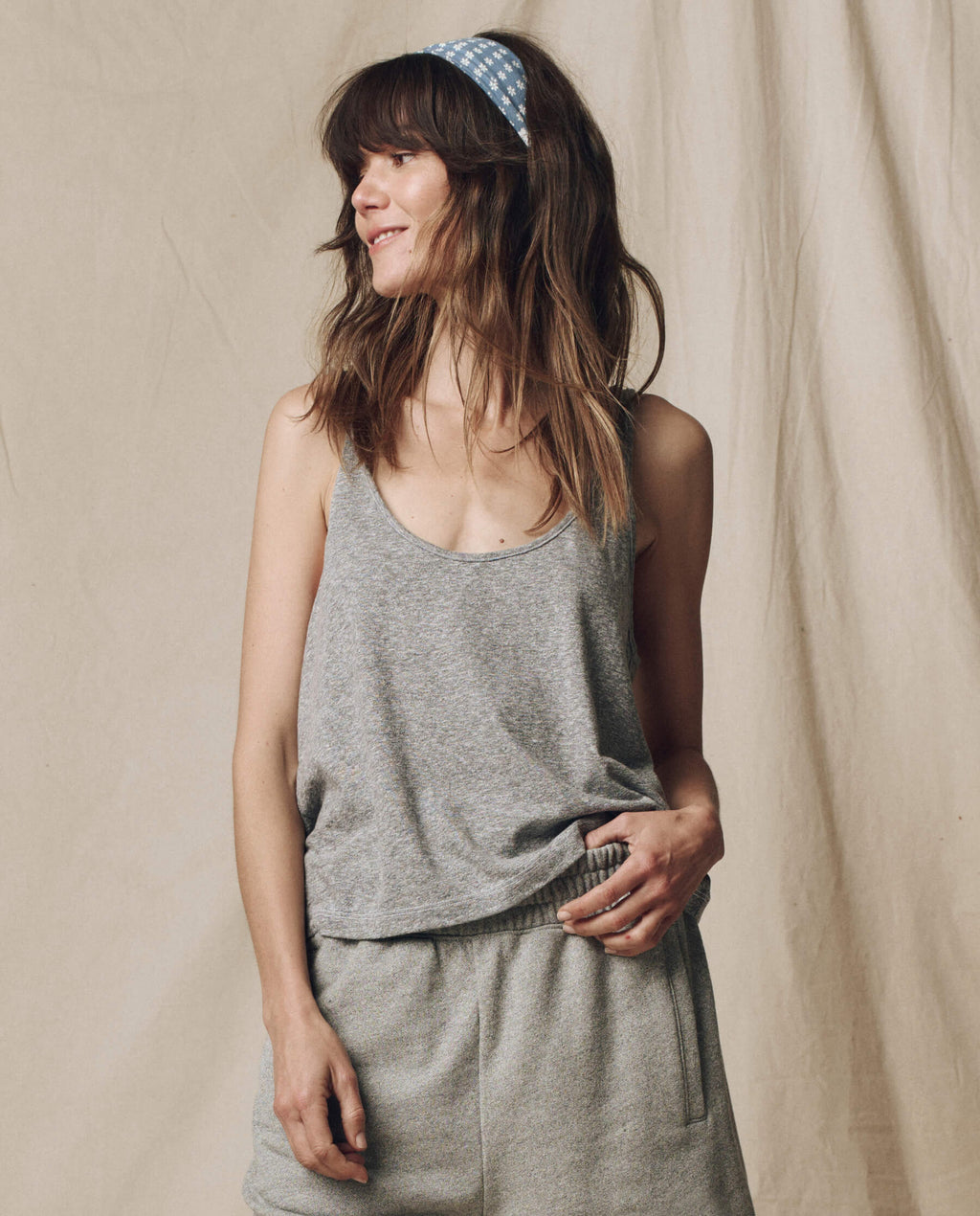 The Scoop Neck Tank. -- Heather Grey