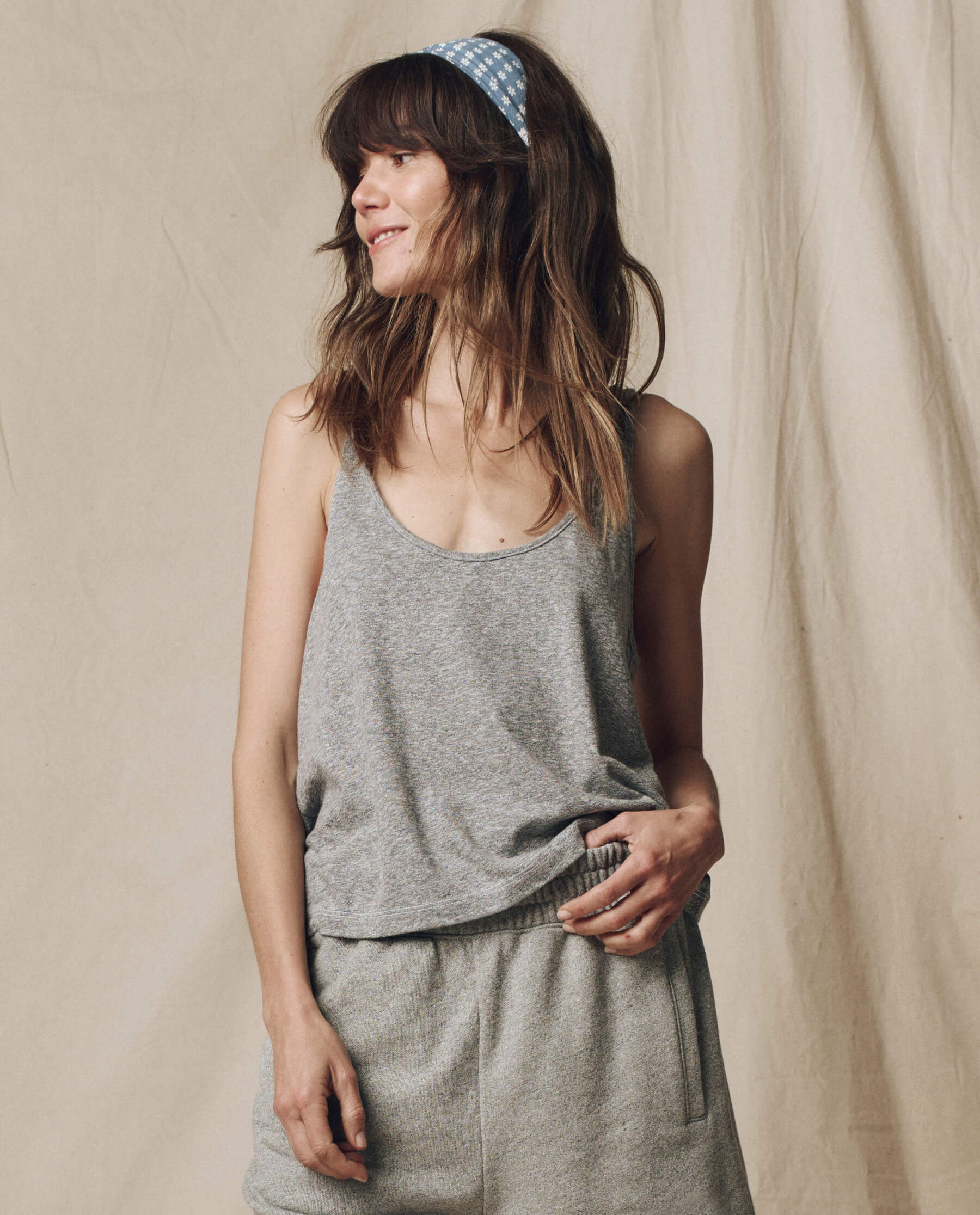 The Scoop Neck Tank. -- Heather Grey