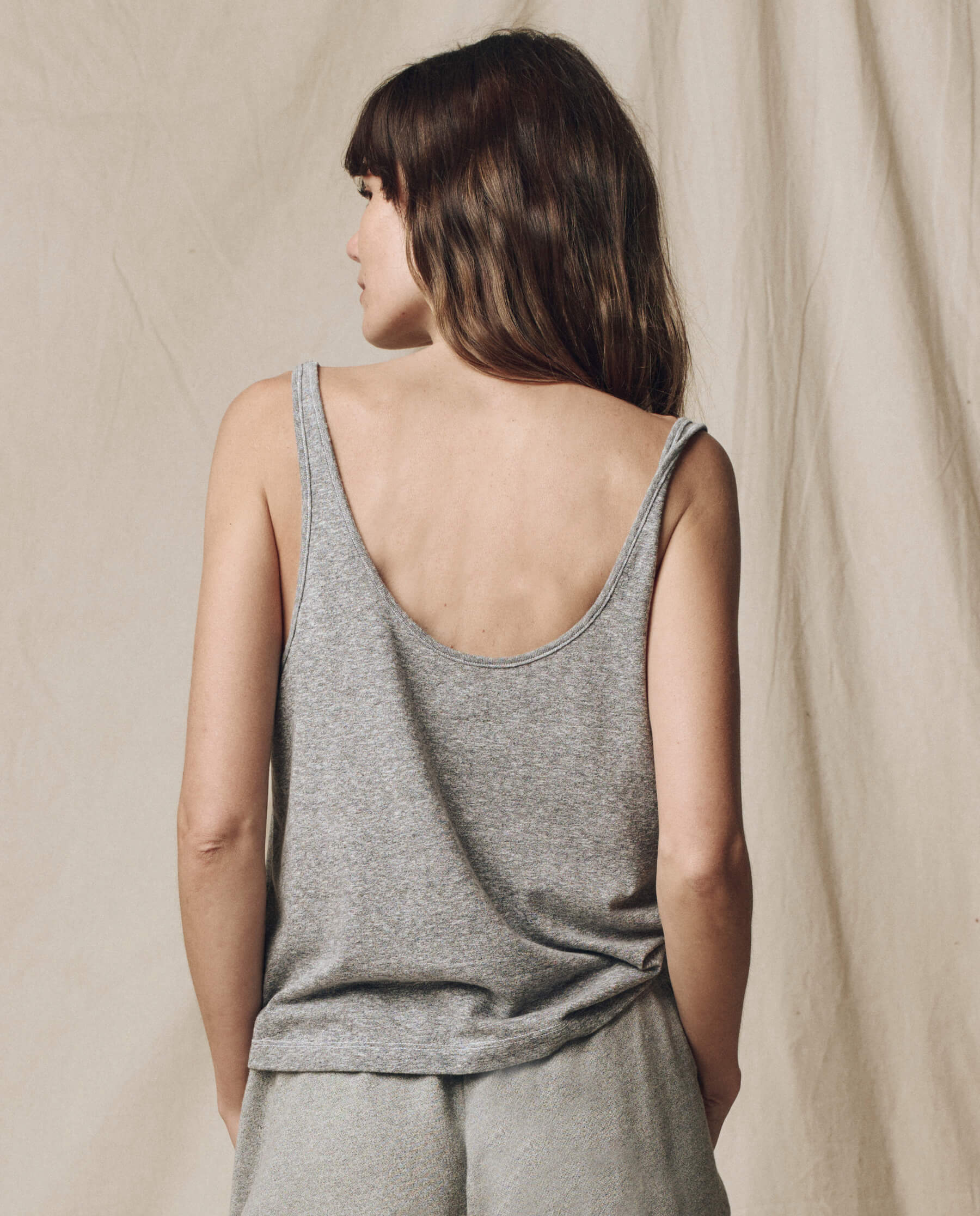 The Scoop Neck Tank. -- Heather Grey