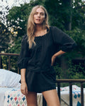 The Eyelet Tap Short. -- Black