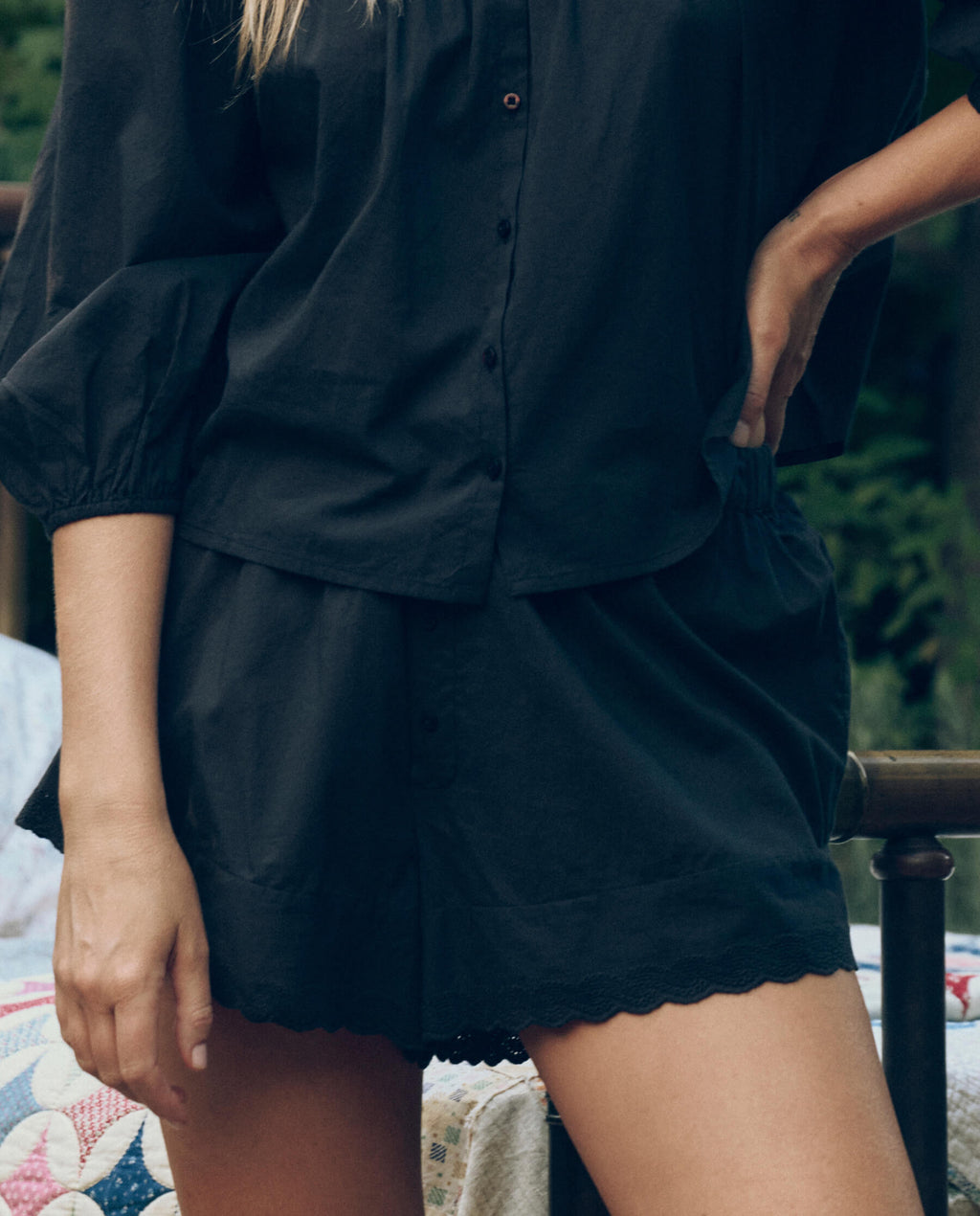 The Eyelet Tap Short. -- Black