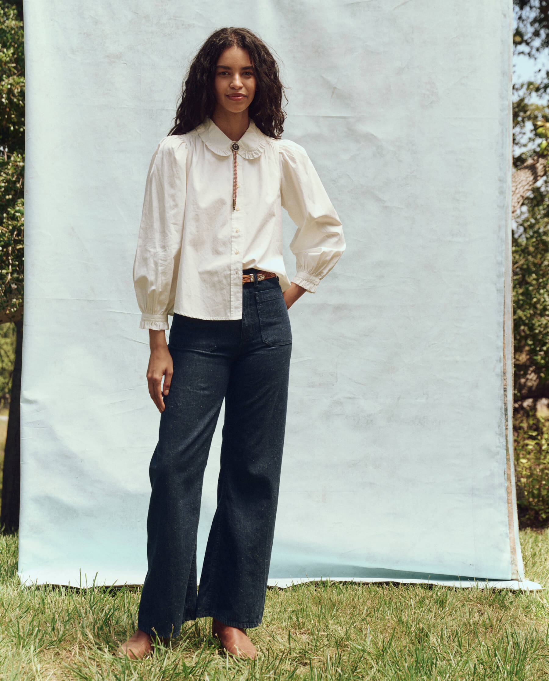 The Hemingway Top. -- White