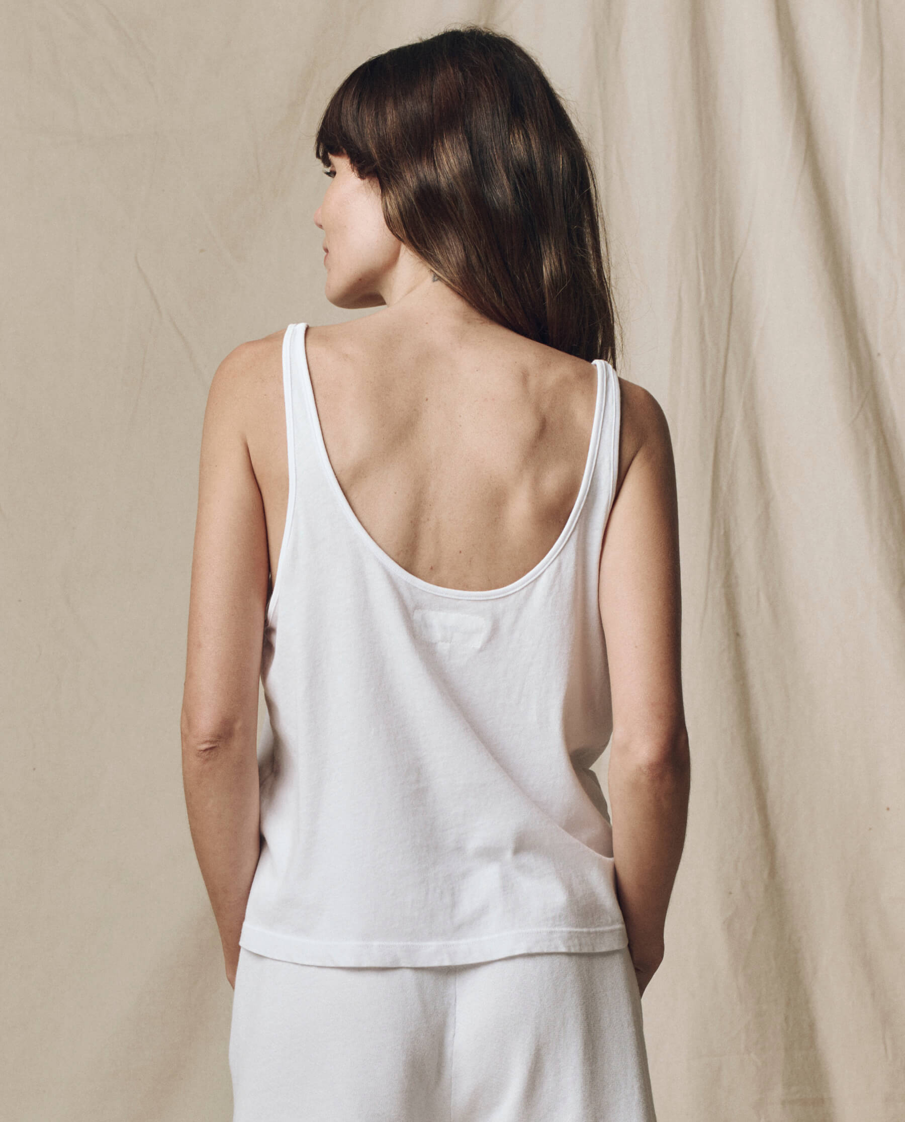The Scoop Neck Tank. -- True White
