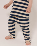 The Little Jersey Crop. Novelty -- Navy and Cream Scholar Stripe