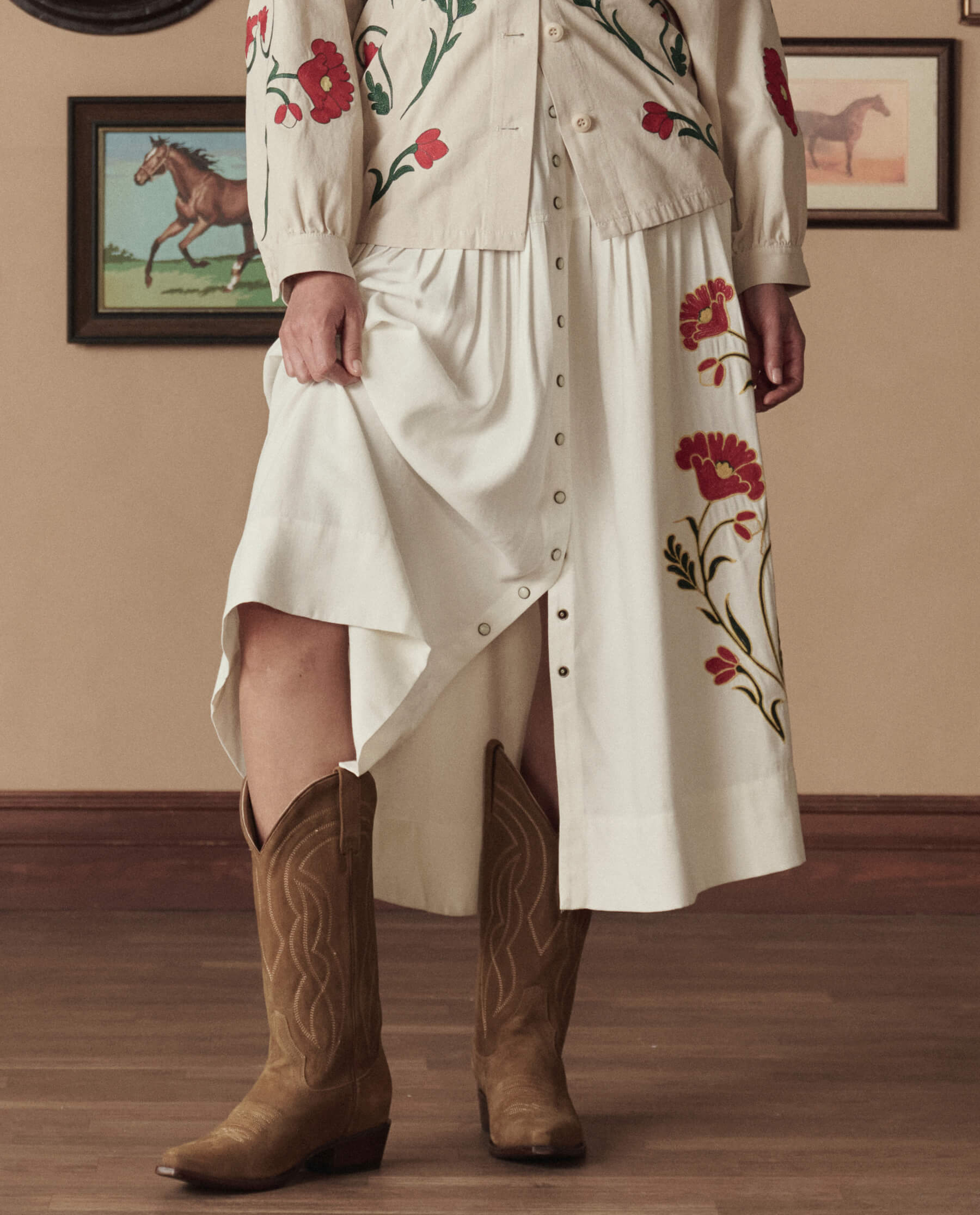 The Cowboy Boot (Suede). -- Tan