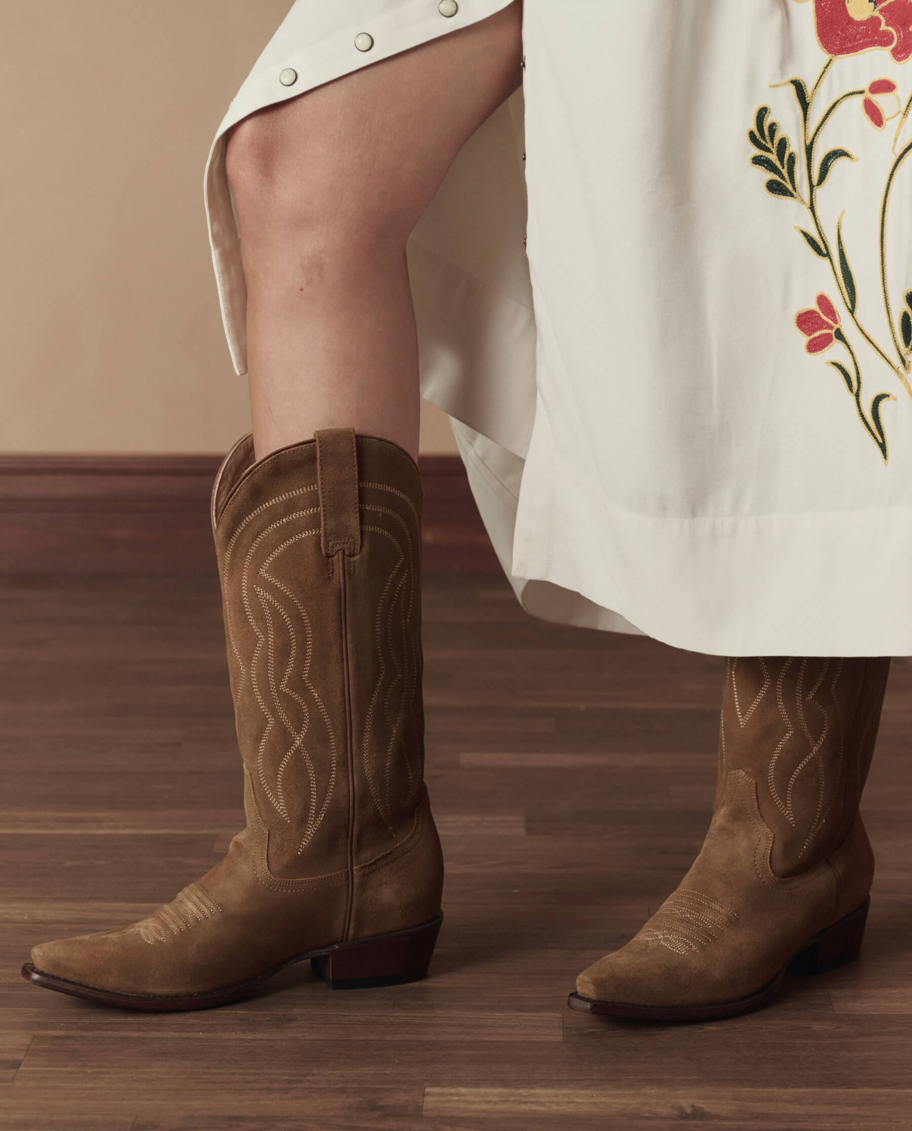 The Cowboy Boot (Suede). -- Tan