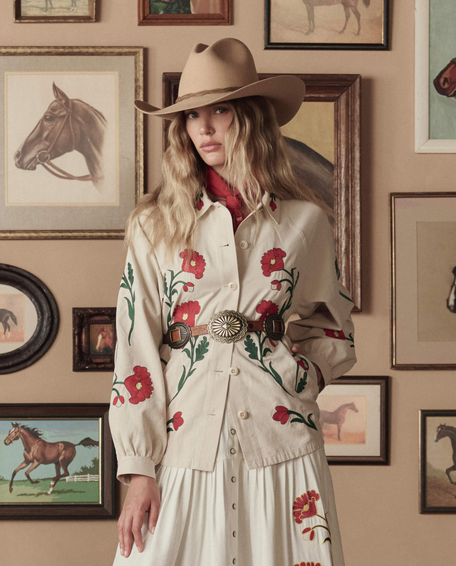 The Stetson Western Bandana. -- Red