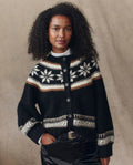 The Snowflake Ice Rink Cardigan. -- Black