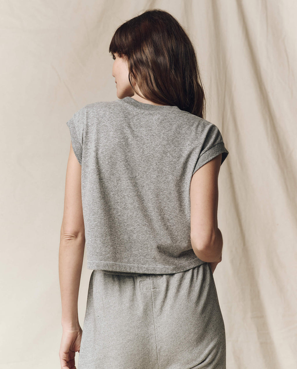 The Square Tee. -- Heather Grey