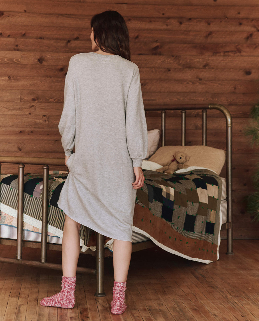 The Sweatshirt Dress. -- Light Heather Grey